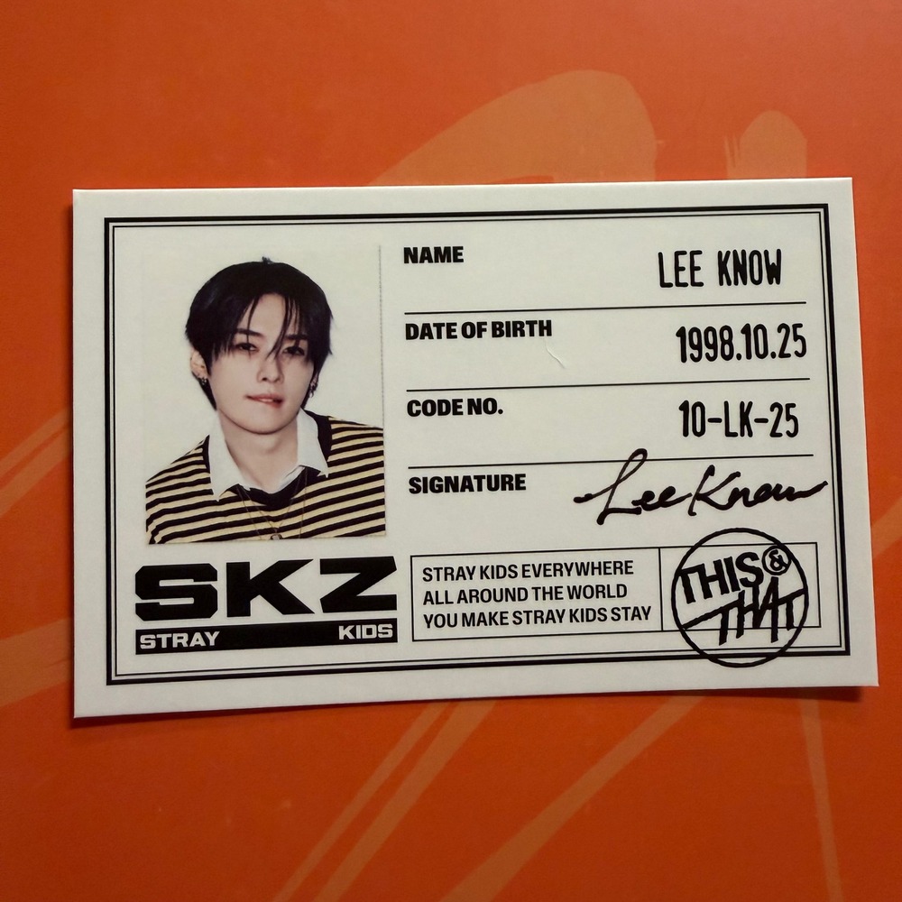 STRAY KIDS LEEKNOW This & That ID Card